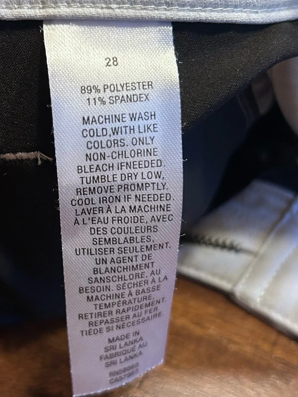 Nordstrom Tech-Smart Pants Size 28 Light Gray Slim Fit Stretch NEW